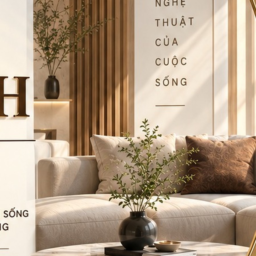 Không gian nội thất tông ấm dùng minh họa