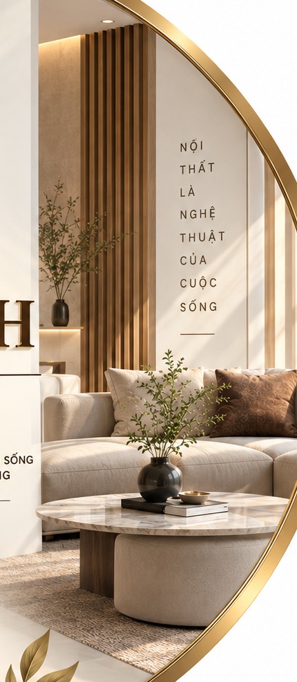 Không gian nội thất phong cách ấm sang trọng